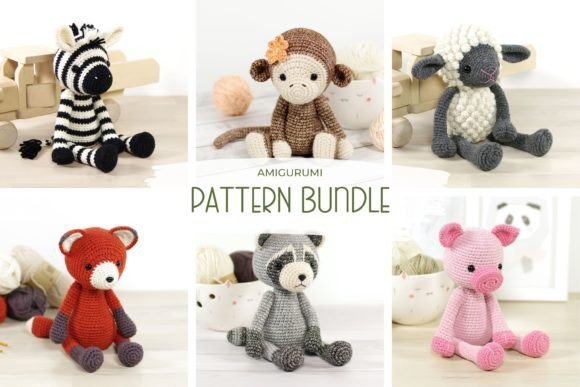 PLR Printable Template - Amigurumi Friends Crochet Pattern Bundle