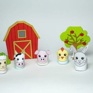 PLR Printable Paper Craft - Farm Paper Toy Set