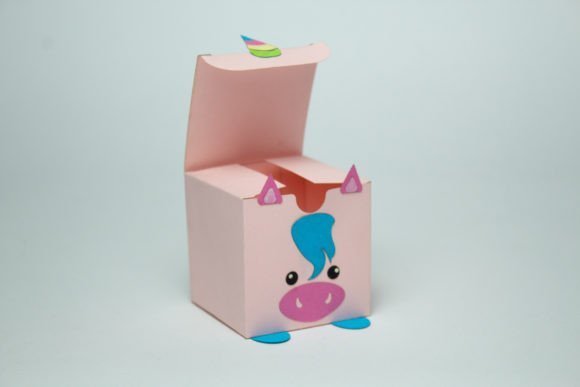 PLR Printable Paper Craft - Unicorn Kids Favor Box