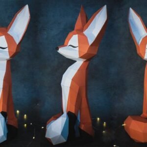 PLR Printable Paper Craft - Fox DIY Origami Template