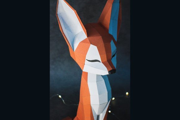 PLR Printable Paper Craft - Fox DIY Origami Template - Image 3