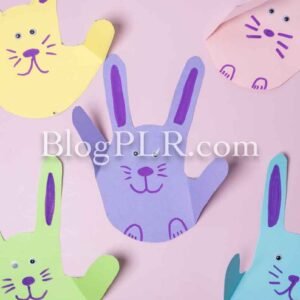 Photo PLR Content Pack – Bunny Handprint Craft