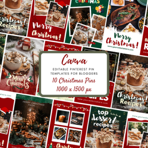 PLR Social Media Templates – Christmas Pinterest Pin Bundle