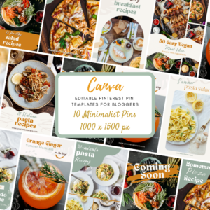 PLR Social Media Templates – Minimalist Pinterest Pin Bundle